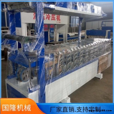 拼裝集成墻板包覆機 木飾面格柵實木門線條包覆機 國隆廠家