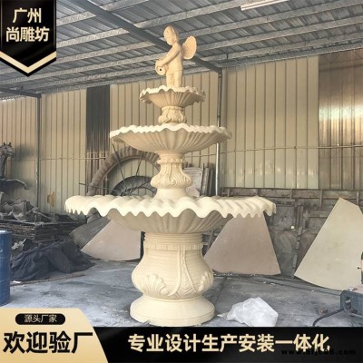 砂巖雕塑浮雕園林水景沙巖圓雕噴水雕塑酒店別墅家裝噴水掛件裝飾人物雕塑