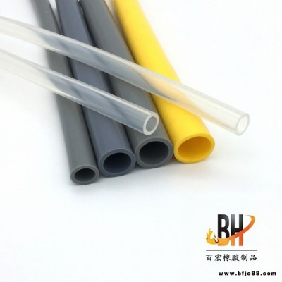 百宏供應(yīng)食品級(jí)硅膠管 透明硅膠軟管 耐高溫阻燃管 大口徑無味橡膠管
