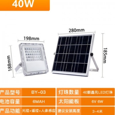 新款戶外太陽(yáng)能投光燈 led防水模組100W投光燈大功率太陽(yáng)能蘋果燈