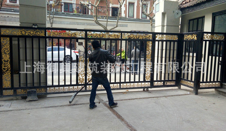 鍍鋅鐵藝平移門 歐式別墅庭院電動(dòng)滑動(dòng)平移門 幼兒園學(xué)校平移門示例圖2