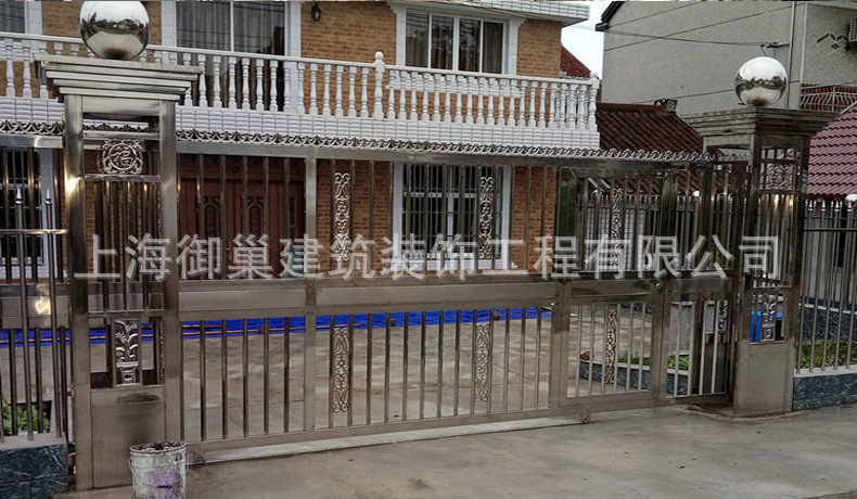 專業(yè)定制電動(dòng)遙控感應(yīng)平移門 酒店別墅鐵藝電動(dòng)平移門 防盜平移門示例圖9