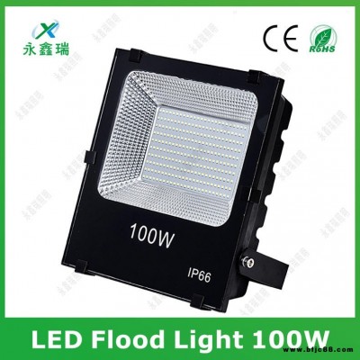深圳工廠直銷黑金剛SMD貼片室內(nèi)外廣告牌廣場道路LED100W泛光燈投光燈50W150W200W