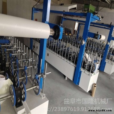 國隆木飾面格柵板熱膠包覆機(jī) 涂膠成型輪式碾壓包覆機(jī)