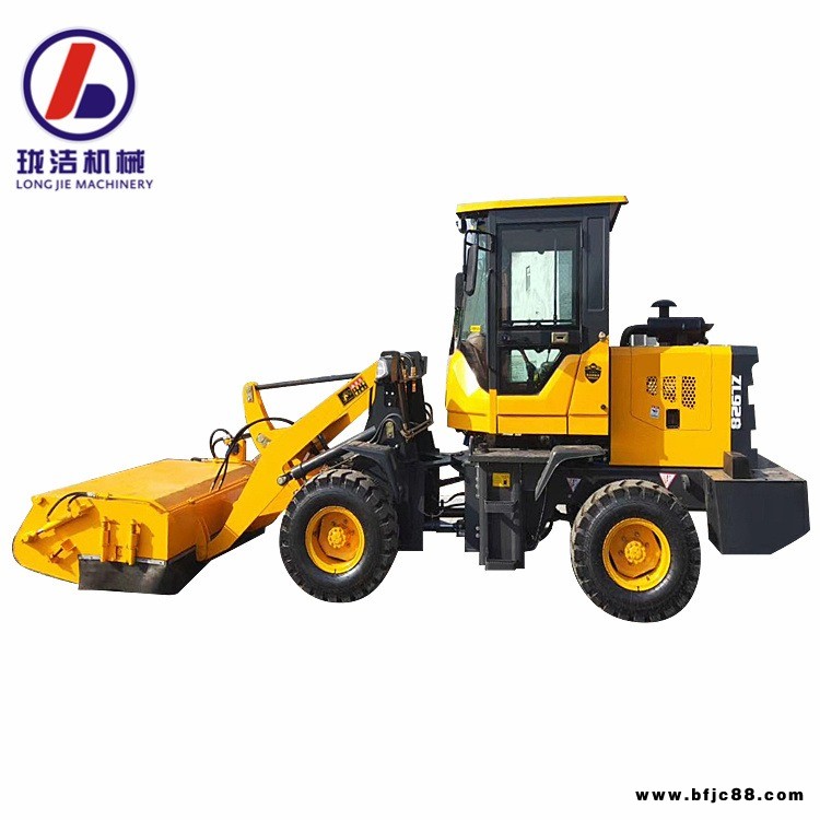 裝載機(jī)改裝掃路車 瓏潔 工程路面清掃車 鋼廠用 工業(yè)掃地機(jī)