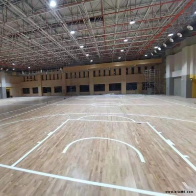 室內籃球館專用 運動木地板 雙層龍骨木地板 懸浮木地板 冀躍