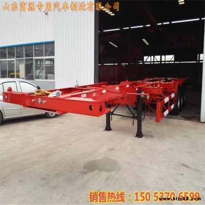 集裝箱掛車 集裝箱自卸半掛車規(guī)格要一臺(tái) 龍骨式集裝箱半掛拖車