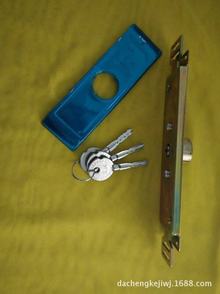 卷閘門鎖卷簾門鎖底鎖銅芯十字鑰匙可做多款鑰匙月牙葉片電腦匙示例圖3