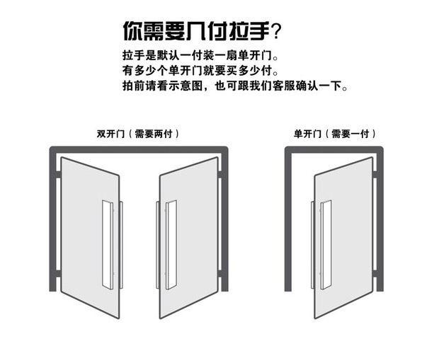 廠家直銷 加厚不銹鋼玻璃門大門拉手 浴室房推拉門把手 全國包郵示例圖14