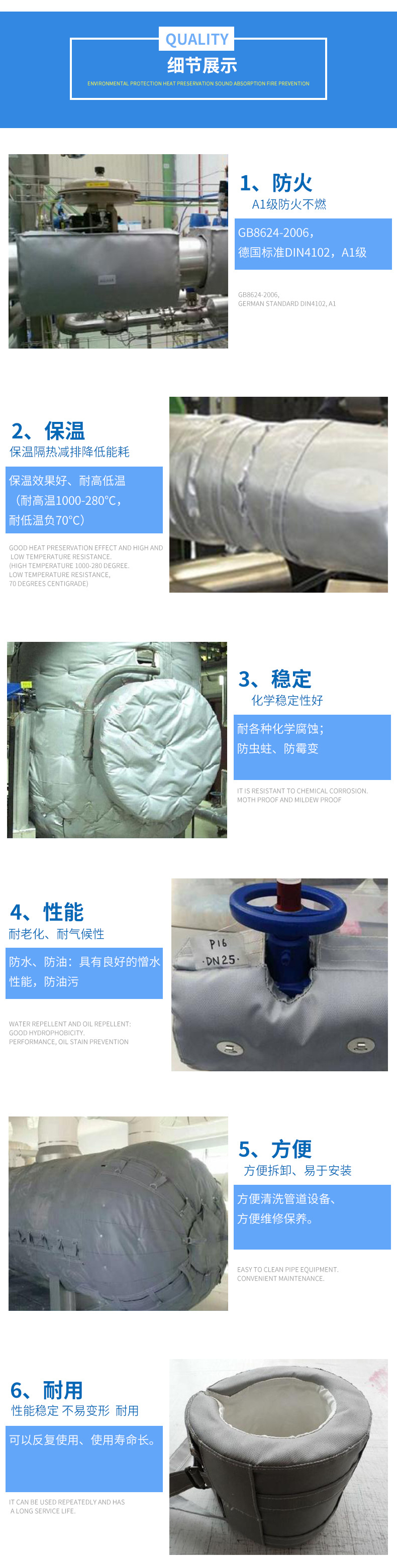 柔性可拆卸保溫套 閥門保溫夾套 閥門管道柔性保溫衣管道保溫套示例圖6