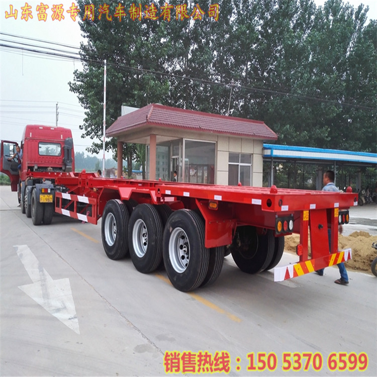 集裝箱骨架運輸半掛車載重 龍骨半掛集裝箱運輸車 集裝箱專用骨架運輸車