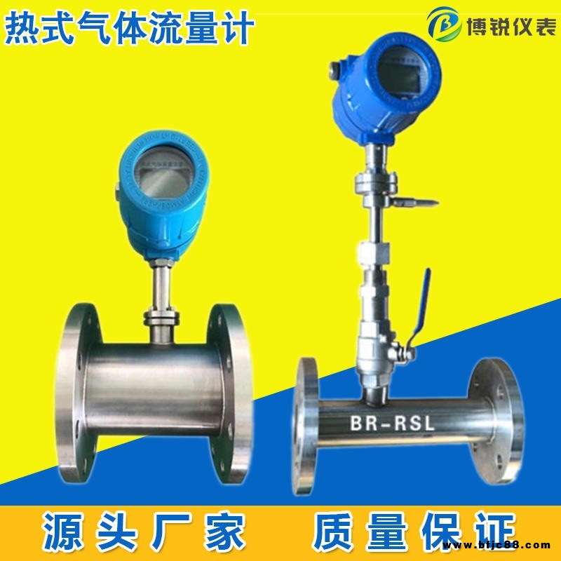 熱式氣體質(zhì)量流量計(jì) 插入式管道式壓縮空氣等氣體流量計(jì) 博銳BR-RSL智能數(shù)顯熱式氣體流量計(jì)Z