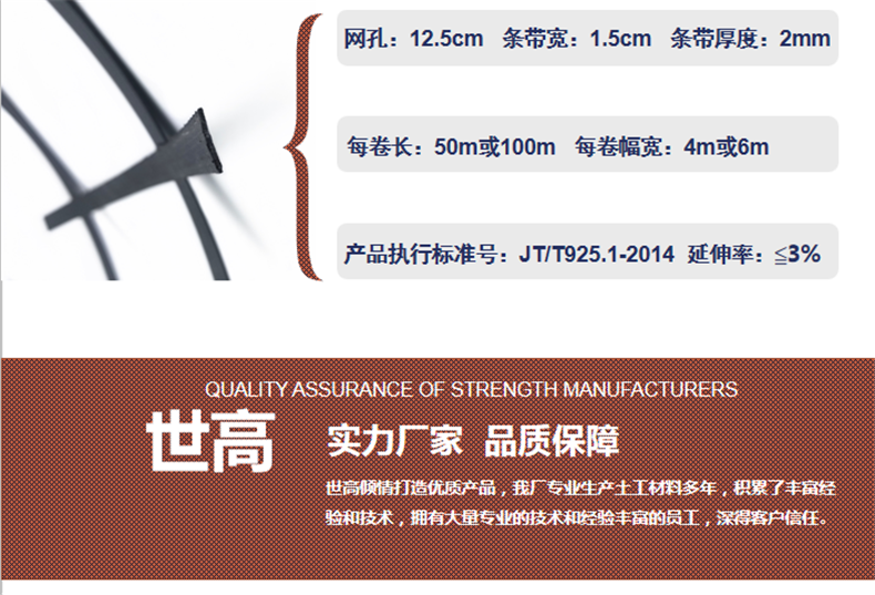 鋼塑土工格柵廠家批發價格 路基加固雙向鋼塑格柵廠家直銷示例圖4